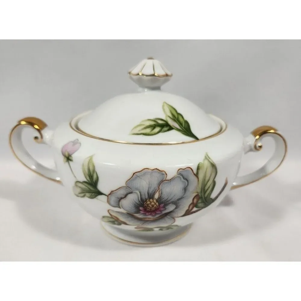 (lot of 3) 1950's Roselyn China DOGWOOD Creamer Sugar Bowl w/Lid Gravy Boat‎